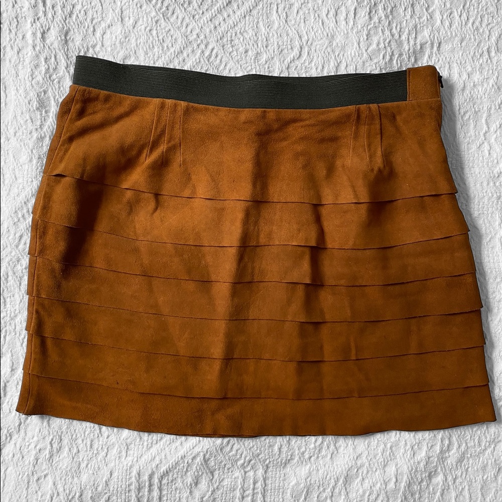 Joie Suede Leather Mini-Skirt